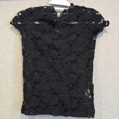 ZARA 黒 レース トップス　ブラック