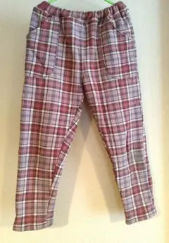 crescent チェック柄ロングパンツ 起毛　130サイズ