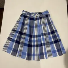 美品 ブルーレーベルクレストブリッジ チェック スカート