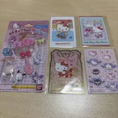 サンリオ ハローキティ 5点セット ロリポップキャンディーチャーム カード