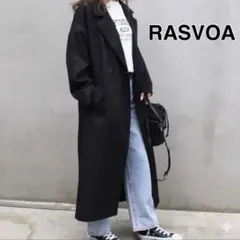 RASVOA⭐︎バックシアーロングトレンチコート　M 黒　ブラック