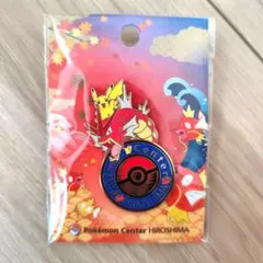 赤いギャラドス&ピカチュウ 限定ロゴピンズ