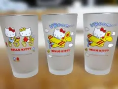 ハローキティ 30周年記念 フロストグラス 3個セット