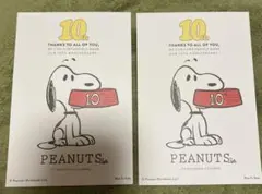 スヌーピー 10Th PEANUTS Caee カード2枚