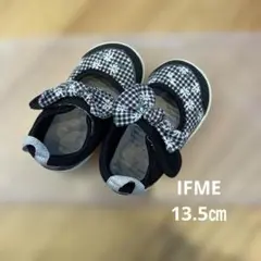 イフミー IFME 13.5 女の子 水陸両用 ギンガムチェックリボン