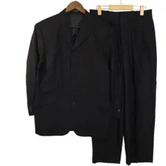 BALENCIAGA PARIS ブラック スーツ セットアップ　メンズ　L相当 BALENCIAGA】バレンシアガ ウール ダブル セットアップスーツ