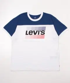 Levi's ロゴプリント Tシャツ ホワイト/ネイビー