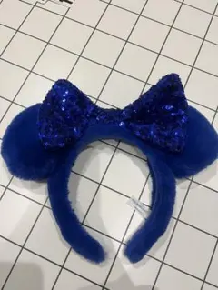 ディズニーカチューシャ 青 ミニー