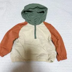 ZARA フード付きブルゾン　ハーフジップ　80cm