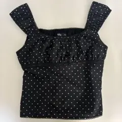 Ally. ドット柄 ノースリーブ トップス XXS