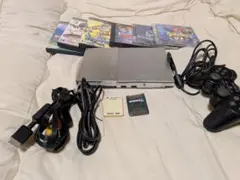 PlayStation 2 本体 シルバー ゲームソフト付き