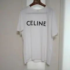 CELINE 　ロゴ Tシャツ 　イタリア製 ホワイト Sのサムネイル
