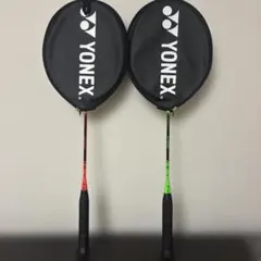 YONEX バドミントンラケット 赤/緑