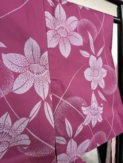 浴衣　百合の花