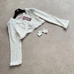 タグ付き　BODY LINE ボレロ　リボン　フリル　ドット　ロリータ　M