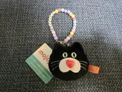 mojojojo　ビーズチェーン付き　フェイスマスコット　3　クロネコ