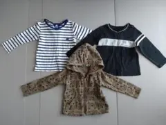 【90cmまとめ売り3点セット】ベビー　コムサ/チャンピオン　ロンT　パーカー