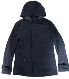 ジャーナルスタンダード　レリューム　ネイビー ステンカラーコート フード脱着可