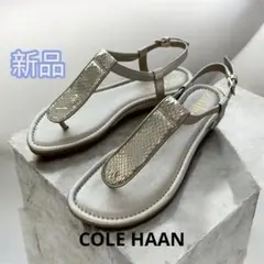 新品 COLE HAAN コールハーン トングサンダル ゴールド 22.5のサムネイル