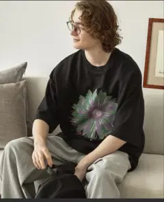 EMMACLOTHES フラワーカットソー M ブラック