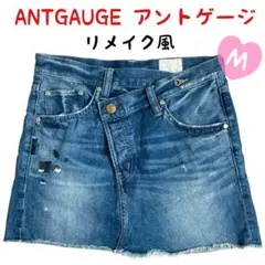 ANTGAUGE デニムミニスカート M アシンメトリー クラッシュ加工のサムネイル