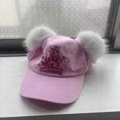 東京ディズニーリゾート ミニー ファンキャップ 水色 ギンガムチェック