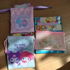 サンリオ　巾着＆フラットポーチ