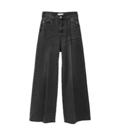 【CLANE×Suzu】美品 クラネ タックワイドデニムパンツ ライトブラック1 このスタイリング大好きー❤️clane×Suzuコラボレーション