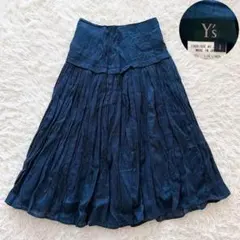 Y’s ワイズ リネン100% ジャガード プリーツスカート 刺繍デザインのサムネイル