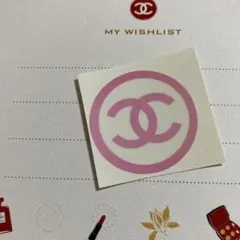 激レア/CHANEL/ココマークピンク×クリアシール【直径:3㎝×1枚】