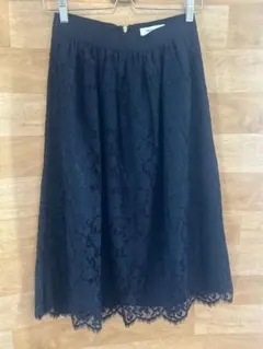 未使用　タグ付　Demi-Luxe BEAMS レース　スカート　ネイビー　36