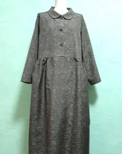 着物リメイクショールカラーワンピース　LL位