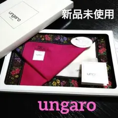 【新品未使用】ungaro 花柄ハンカチ ２枚セット ギフトボックス付