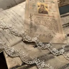 紅茶染め☆エクリュカラー　繊細なチュールレース