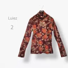【Luiez】　個性的　タートルネック　長袖Tシャツ　ウール100% 昭和レトロ