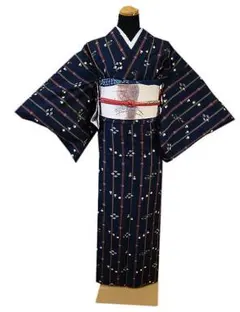 美品 十日町紬＆なごや帯・帯〆・帯揚げ・４点セット（正絹）仕立上り＜TT834＞