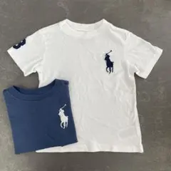 ポロラルフローレン　Tシャツ 2T 2枚セット　ネイビー ホワイト