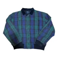90s Ralph Lauren 襟コーデュロイ オイルドチェックジャケット - メルカリ