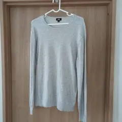 ユニクロ　セーター　メンズL　グレー