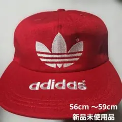 新品タグ付き 80s アディダス デサント製 キャップ トレフォイルロゴ