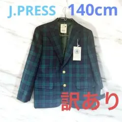 【訳あり】J.PRESS チェック ブレザー140サイズ ウール100%のサムネイル