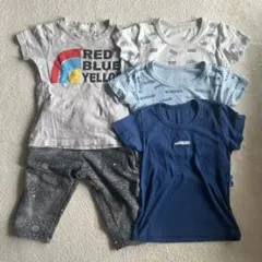 110cm 男の子 夏服 5点セット 半袖Tシャツ 肌着 パンツ まとめ売り