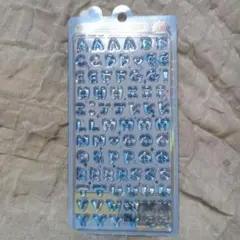 ボンボンドロップシール アルファベットシールセット　ブルーサックス系