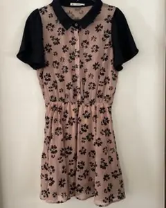 MAJESTIC LEGON 花柄 ミニワンピース 半袖