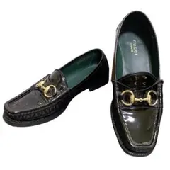 【さくら様専用】GUCCI ホースビット エナメル ブラック 22.5cm
