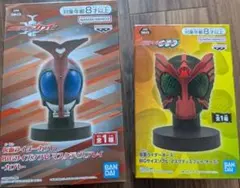 仮面ライダー BIGサイズソフビマスクディスプレイ ゼロワン、オーズ