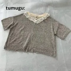 tumugu: ツムグ リネンカットソー トップス レース 麻100% 38のサムネイル