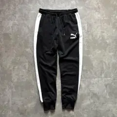 PUMA プーマ 古着 T7 トラックパンツ ジョガーパンツ ジャージ L 黒