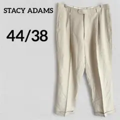 STACY ADAMS 【44/38L】ベージュ スラックス タック入り ワイド