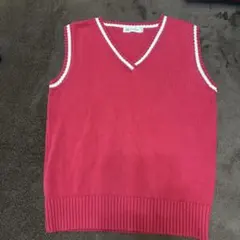 TONG ZHUOYUAN 赤 Vネック スクールベスト S